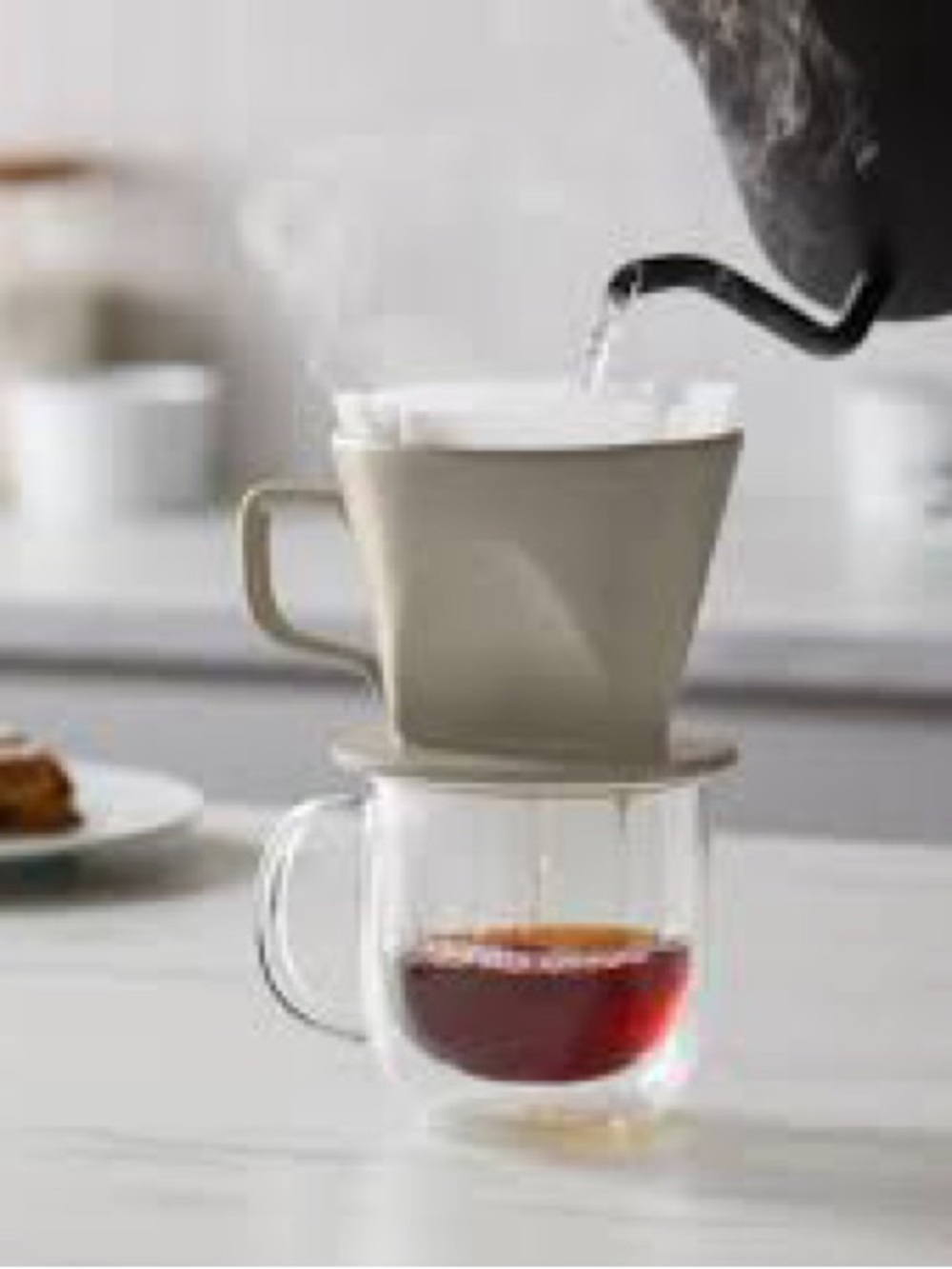 Sur La Table White Ceramic Coffee Dripper - Classic Pour Over